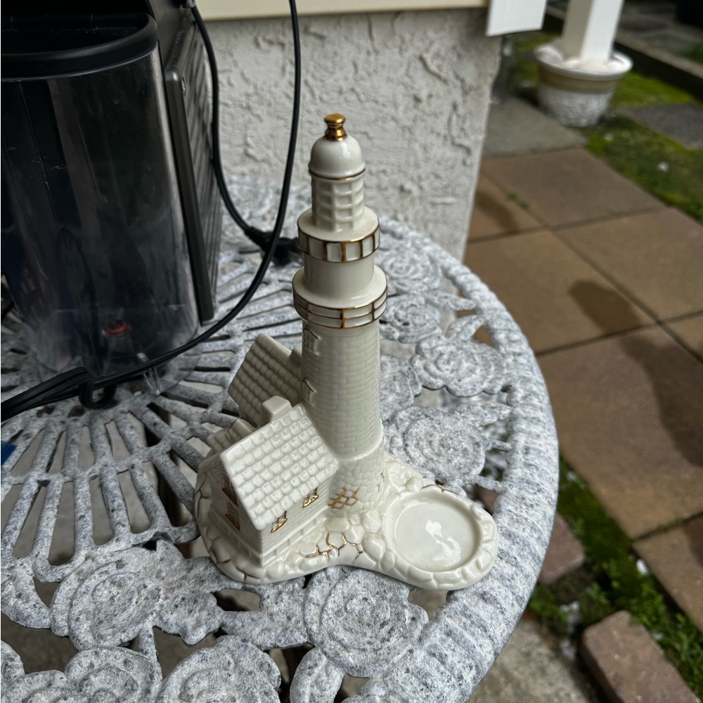 Ceramic Lighthouse Figurine with Gold Accents mikasa